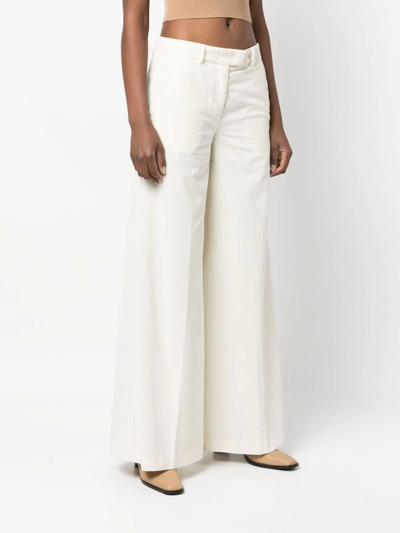 Ballantyne Cotton Wide-leg Trousers In Nude