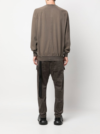 Rick Owens Drkshdw Triangle-patch Crew-neck Sweatshirt In Grau