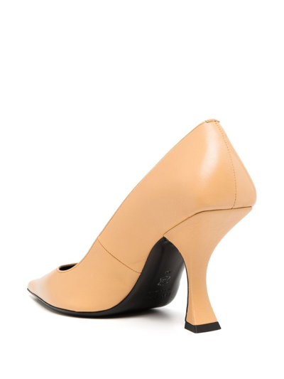 Shop By Far Viva 70mm Pointed Pumps In Yellow
