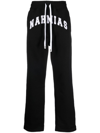 Shop Nahmias Logo-print Track Pants In Schwarz
