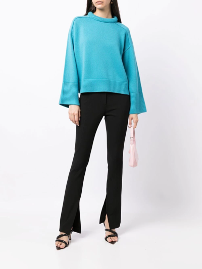 A.l.c Carson Seamed Split-hem Trousers In Black