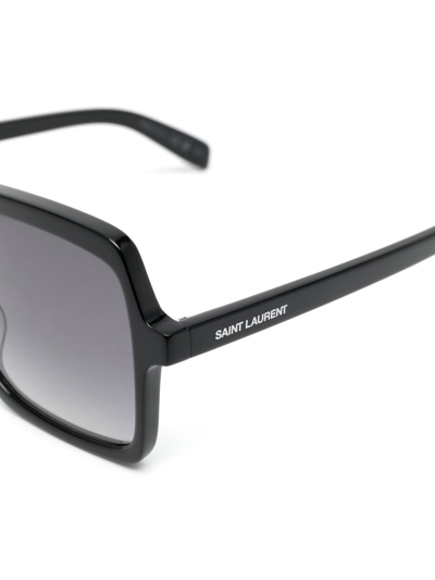 Saint Laurent Oversize-frame Sunglasses In Schwarz