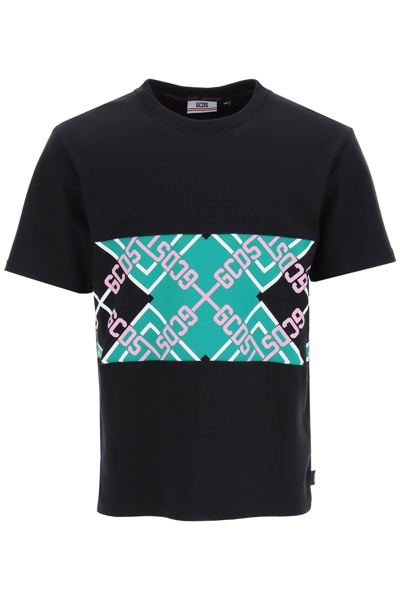 Shop Gcds Monogram Inset T-shirt In Multicolor