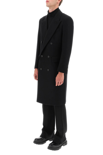 Shop Hevo Wool Blend Coat In Black