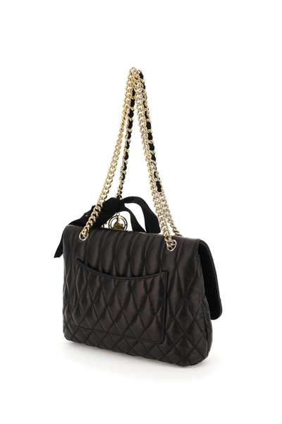Shop Lanvin Quilted Lambskin Small Happy Bag In Black