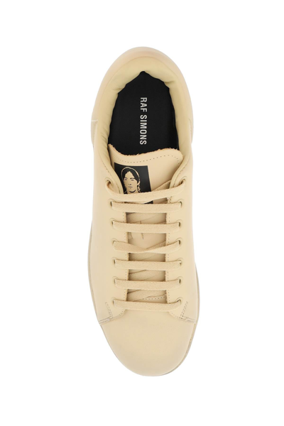 Shop Raf Simons 'orion' Leather Sneakers In Beige