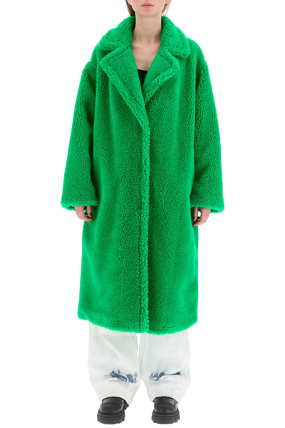 Shop Stand Studio 'maria' Teddy Coat In Green