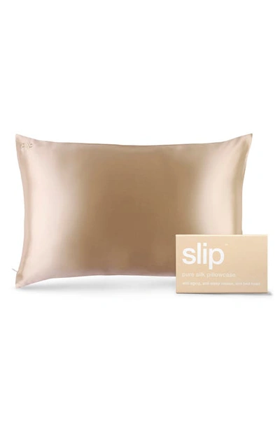 Shop Slip Pure Silk Pillowcase In Caramel