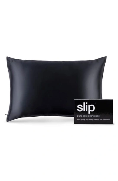Shop Slip Pure Silk Pillowcase In Black