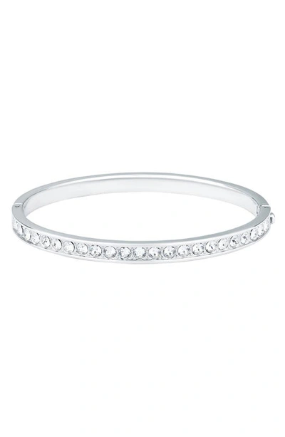 Shop Ted Baker Clemara Crystal Hinge Bangle Bracelet In Crystal/ Silver