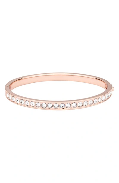 Shop Ted Baker Clemara Crystal Hinge Bangle Bracelet In Crystal/ Rose Gold