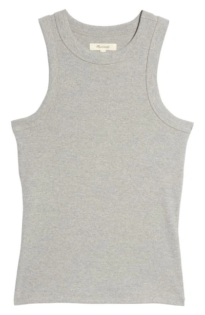Madewell Heathered Brightside Tank Top In Heather Graphite