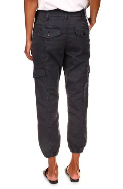 Sanctuary Rebel Crop Stretch Cotton Pants In Obsidian