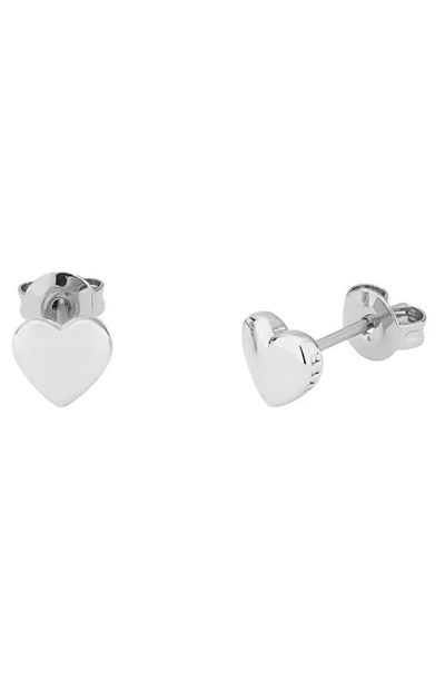Shop Ted Baker Harly Heart Stud Earrings In Silver