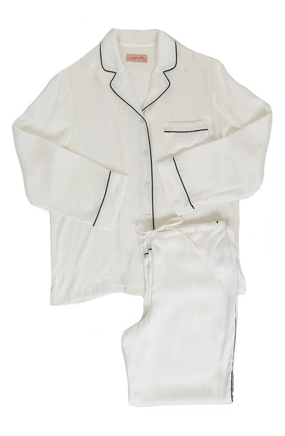 Shop Papinelle Silk Pajamas In Ivory