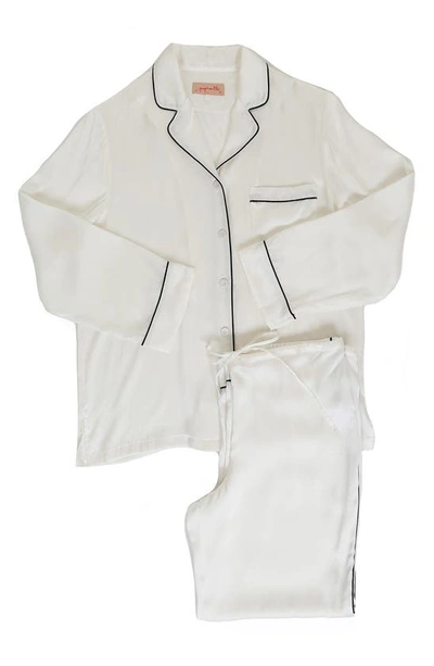 Papinelle Silk Pajamas In Ivory