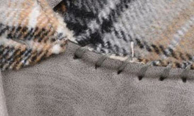 Shop Minnetonka Torrey Faux Fur Lined Slipper Bootie In Grey Plaid Combo