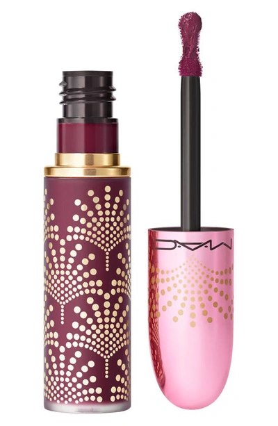 Shop Mac Cosmetics Bubbles & Bows Powder Kiss Liquid Lip Color In Its A Tie