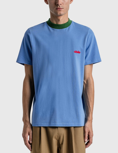 Shop Ololo Seco Mock Neck T-shirt In Blue