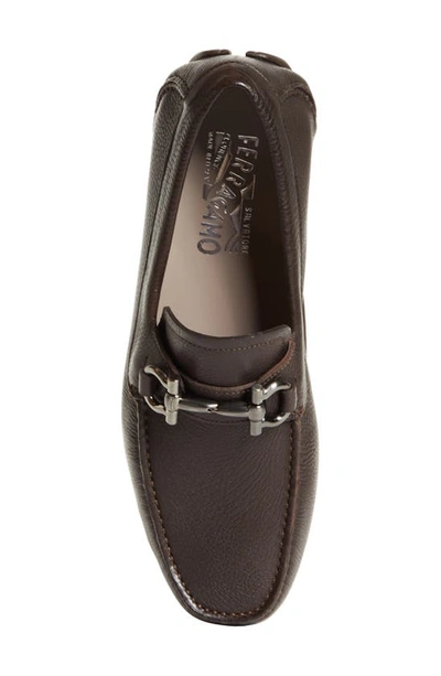 Ferragamo Men's Parigi Double Gancini Drivers - Wide In Brown