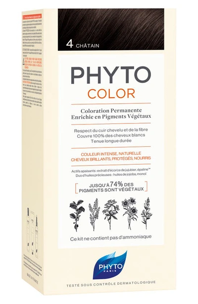 Shop Phyto Color Permanent Hair Color In 4 Brown