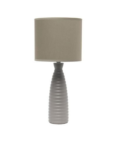Shop Simple Designs Alsace Bottle Table Lamp In Taupe