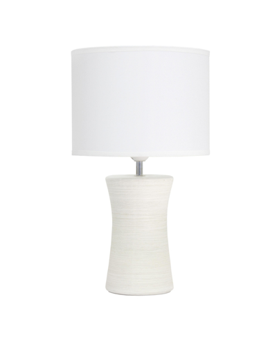 Shop Simple Designs Hourglass Table Lamp In Off White