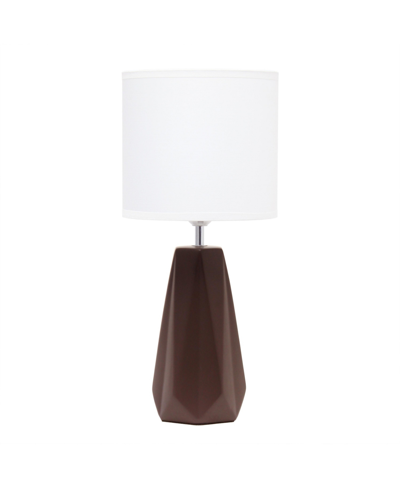 Shop Simple Designs Prism Table Lamp In Brown