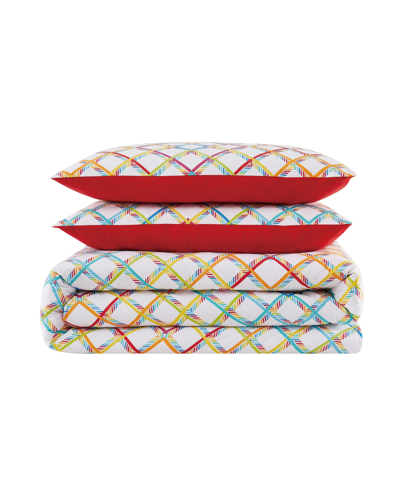 Shop Crayola Happy Plaid 3 Piece Comforter Set, Full/queen In Multi