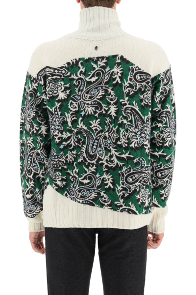 Shop Etro Wool And Alpaca Paisley Sweater In Multicolor