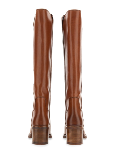 Isabel Marant Seenia Leather Knee-high Boots In Cognac | ModeSens