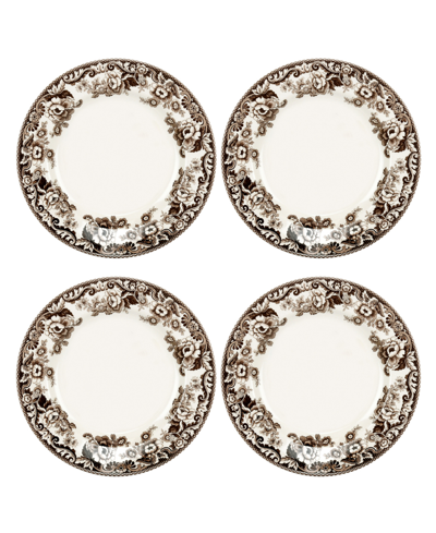 Spode Delamere Dinner Plates, Set Of 4 In Brown