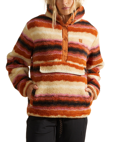 Shop Billabong A/div Juniors' Switchback Long-sleeve Pullover Sweatshirt In Bone