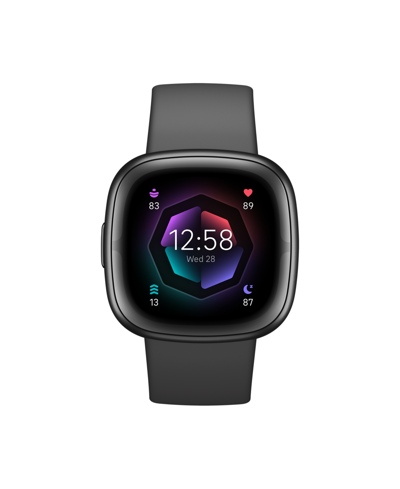 Shop Fitbit Sense 2 Shadow Gray Graphite Smartwatch, 39mm In Shadow Gray/graphite