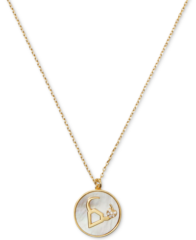 Kate Spade Zodiac Mother of pearl Pendant Necklace In Taurus gold ModeSens