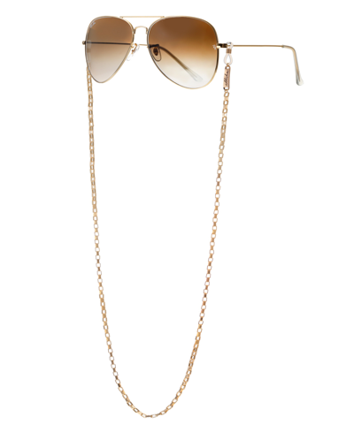Shop Ettika Women's 18k Gold Plated Golden Rays Rectangle Glasses Chain Necklace In Gold-plated