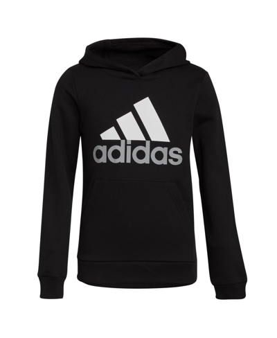 Shop Adidas Originals Big Boys Long Sleeve Essential Pullover Hoodie In Black