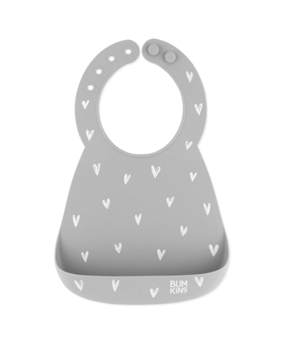 Shop Bumkins Baby Girls Heart Printed Easy Pick Up Silicone Bib In Hearts