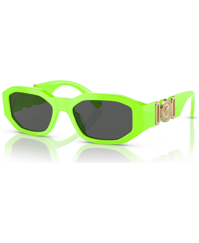 Shop Versace Kids Biggie Sunglasses, Vk4429u (ages 7-10) In Fluo Green