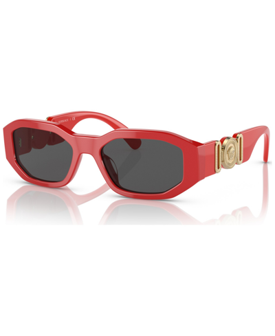 Shop Versace Kids Biggie Sunglasses, Vk4429u (ages 7-10) In Red
