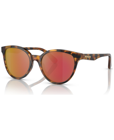 Shop Versace Kids Mirror Sunglasses, Vk4427u (ages 7-10) In Havana