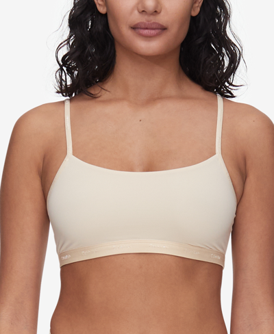 Shop Calvin Klein Women's Form To Body Unlined Bralette Qf6757 In Ack Stone