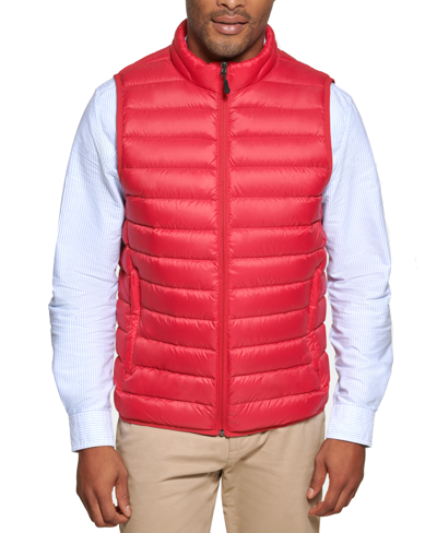 Shop Club Room Men's Quilted Packable Puffer Vest, Created For Macy's In Red