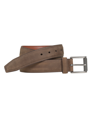 Shop Johnston & Murphy Men's Casual Oiled Leather Belt In Brown