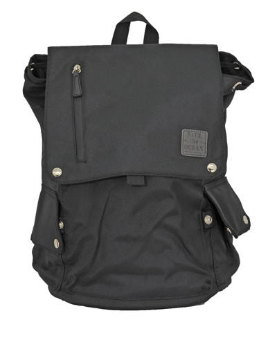 Shop Save The Ocean Men's Ballistic Flapover Backpack In Black
