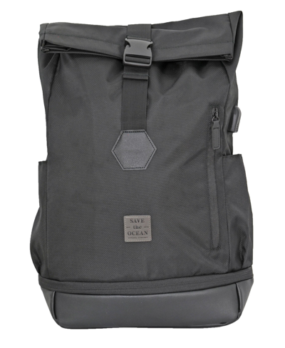 Shop Save The Ocean Men's Ballistic Expandable Backpack In Black