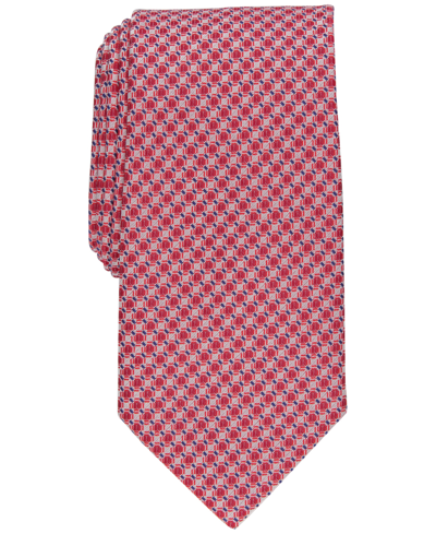 Shop Perry Ellis Men's Geometric-print Tie In Red