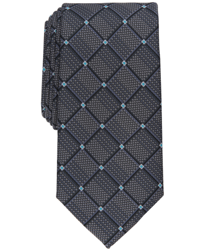 Shop Perry Ellis Men's Ebsen Grid Tie In Black