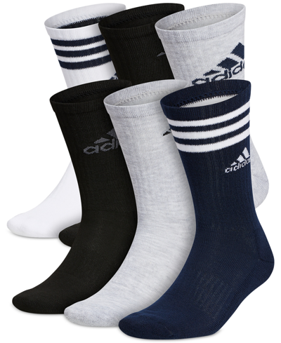 Adidas Originals Adidas Men's Athletic Cushioned Mixed Crew Socks - 6pk. In  Cool Light Heather/collegiate Navy/white | ModeSens