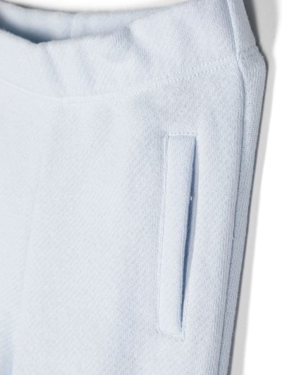 Shop Palm Angels Logo Print Sweatpants In Blue